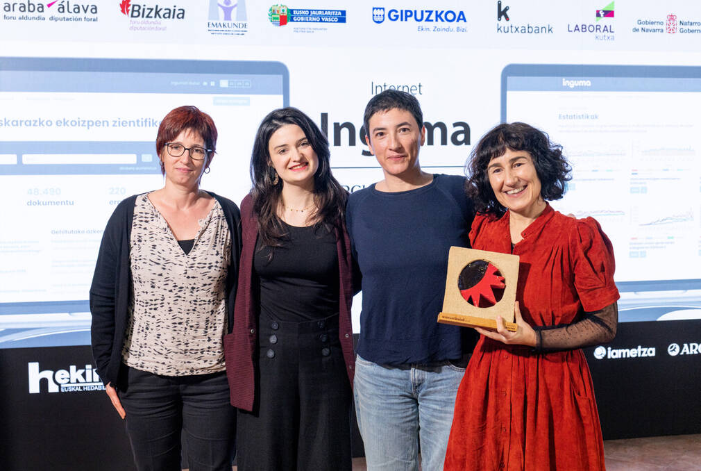 La base de datos INGUMA recibe el premio ARGIA